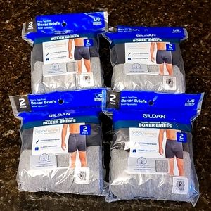 4pack - Gildan Men's Tag free Boxer Brief Large 36-38